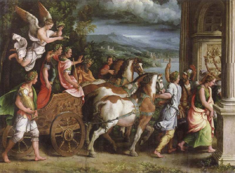 Giulio Romano triumph of titus and vespasia Germany oil painting art
